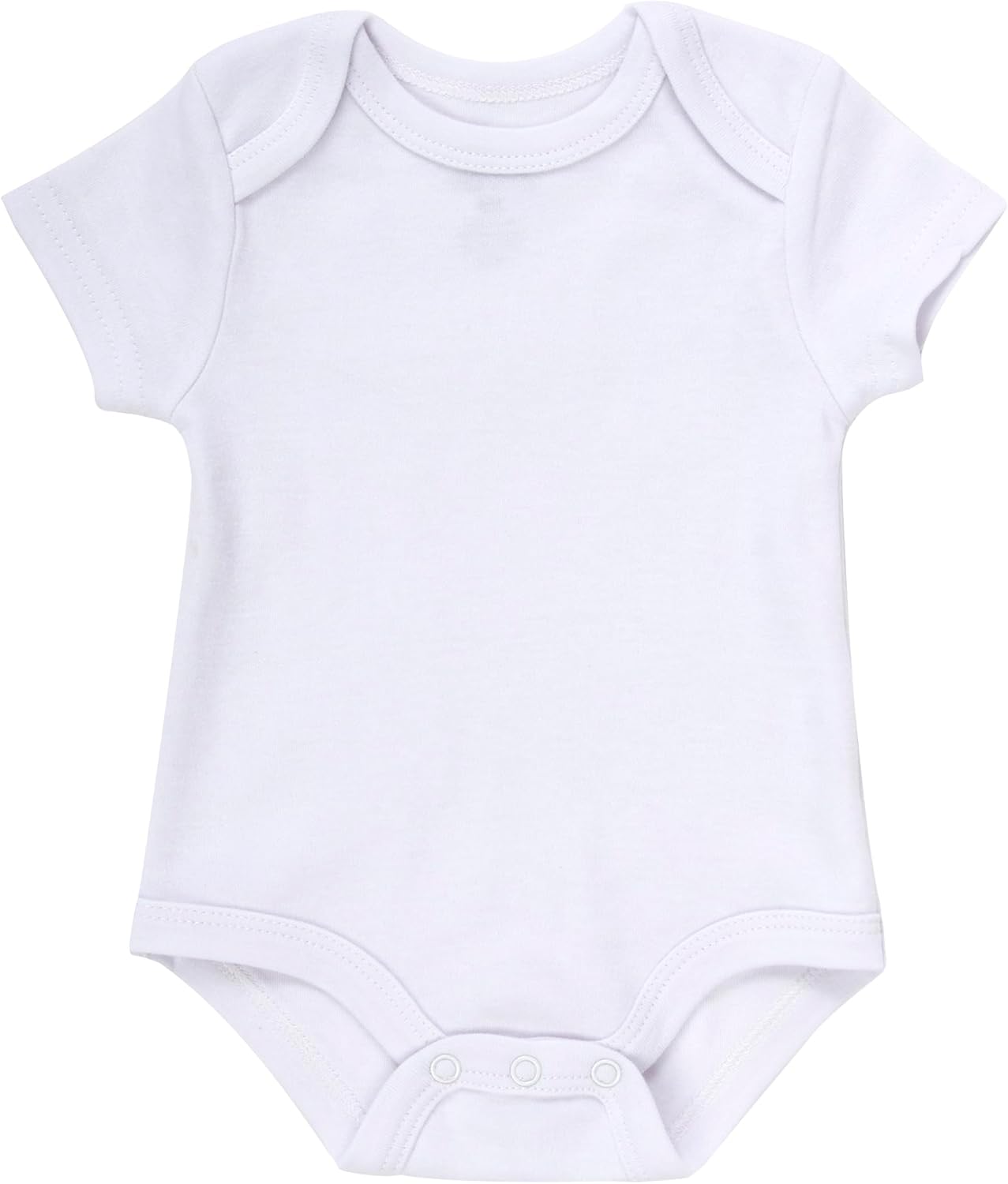 Baby Essentials Unisex Baby Boys and Girls Solid Color 6 Piece Bodysuit Set - Image 3