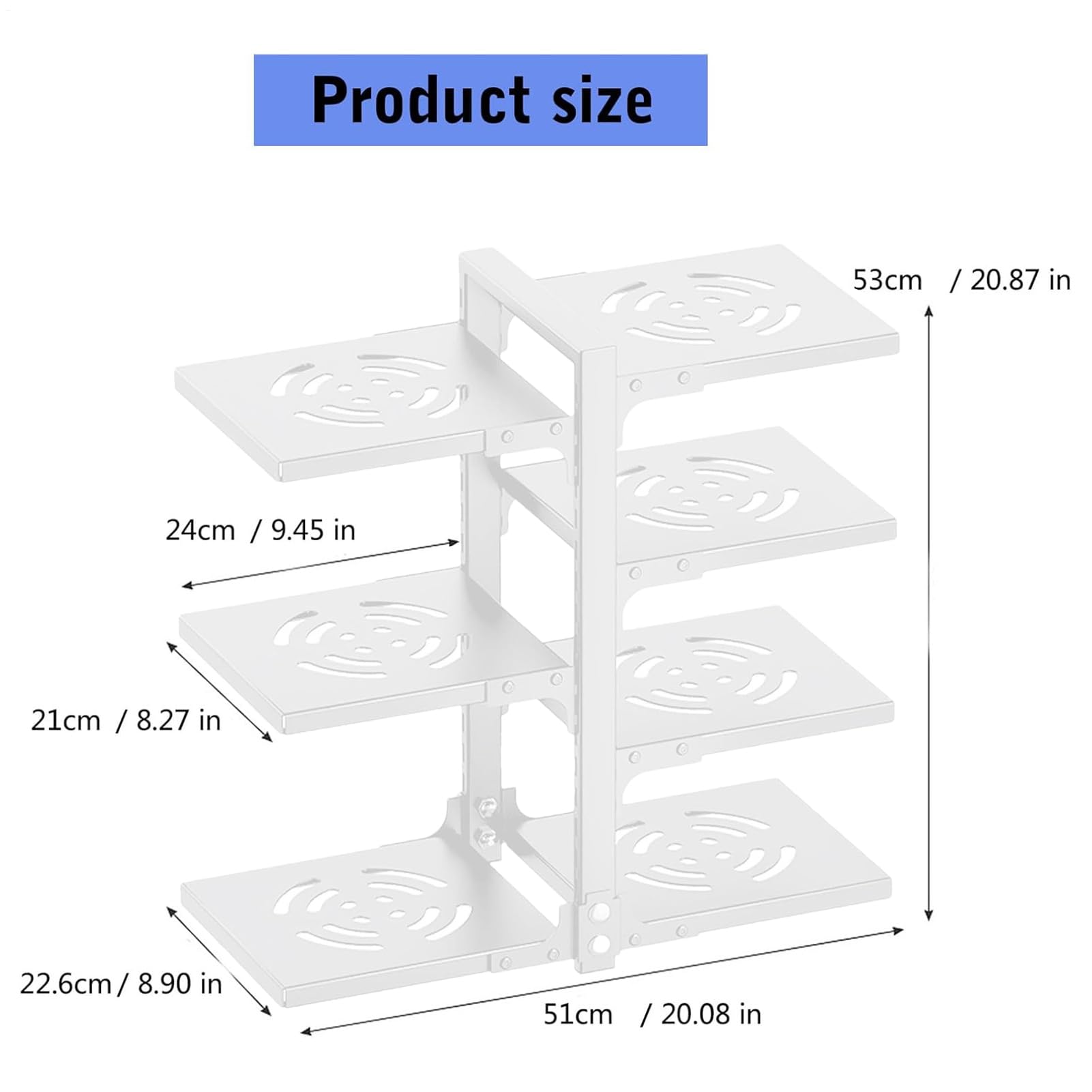 Organizzatore di pentole e padella, organizzatore di pentole Panna | Porta per il display pesante del rack per pentole, supporto regolabile per l'organ