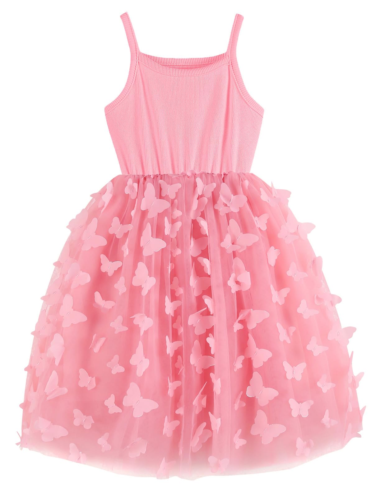 GSVIBK Baby Girls Tutu Dress Sleeveless Toddler Cotton Tulle Skirt Princess Party Prom Dresses
