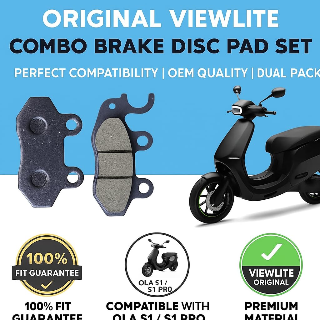Viewlite Premium Combo Front & Rear Brake Disc Pad Compatible with Ola S1/S1 Pro – High-Performance, Durable & Precision Fit Scooter Accessories for Ultimate Comfort & Safety - Image 9 thumbnail