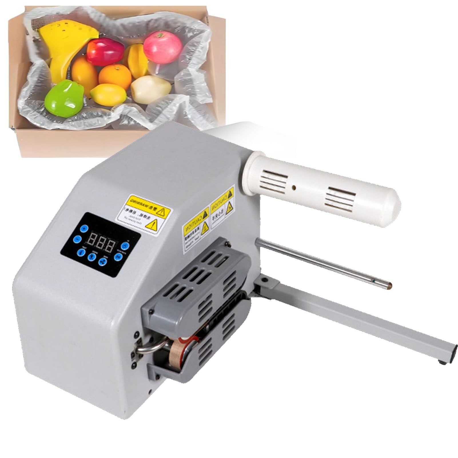 Automatische Luftkissenmaschine, hohe Geschwindigkeit 16 m/min Maximateile Luftkissen Maschine Luftkissen Maker Airbags Packmaschinenluftkissen max.,White