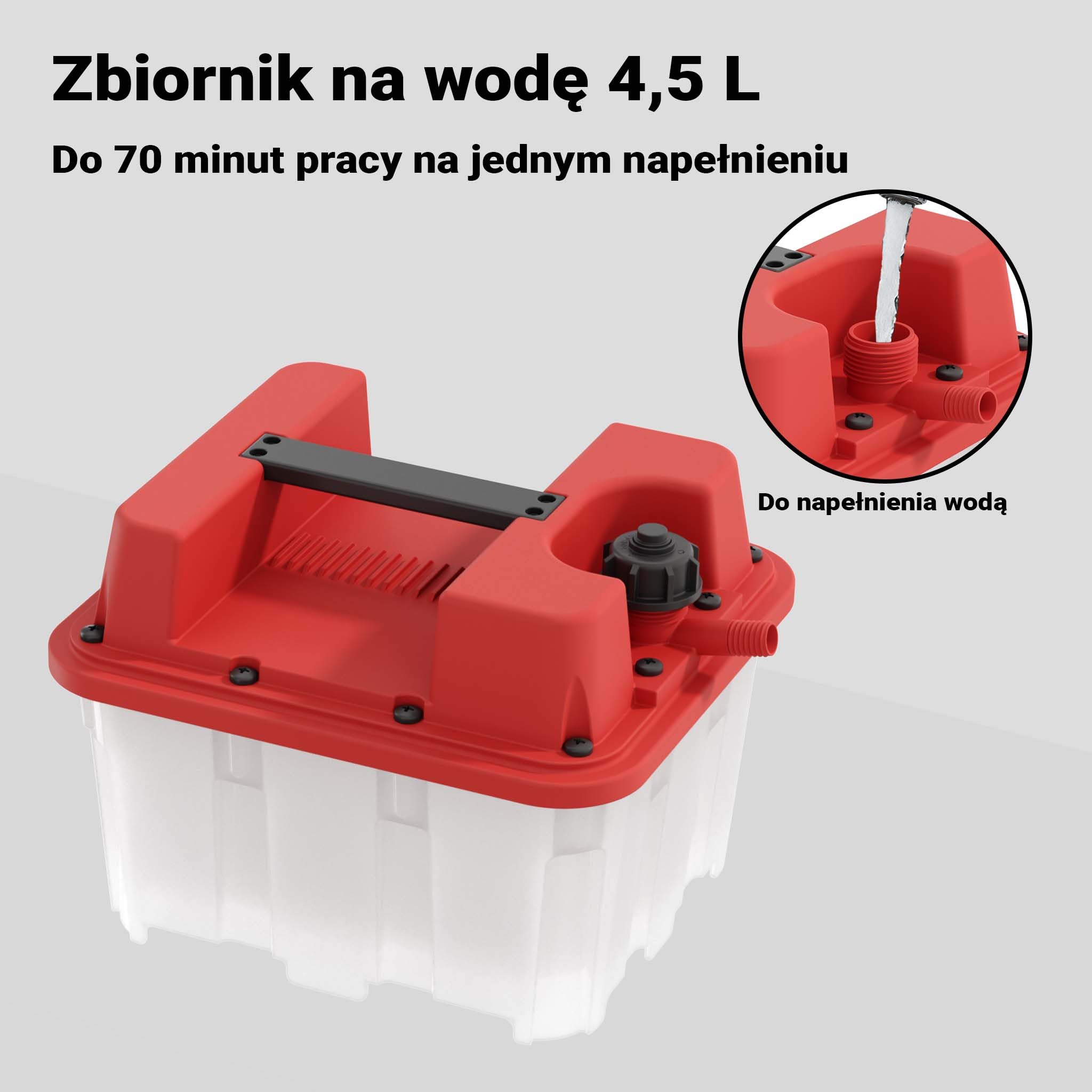 Urządzenie do usuwania tapet na parę z pojemnikiem 4,5l mocą 2200W i czasem pracy 70 minut parownica