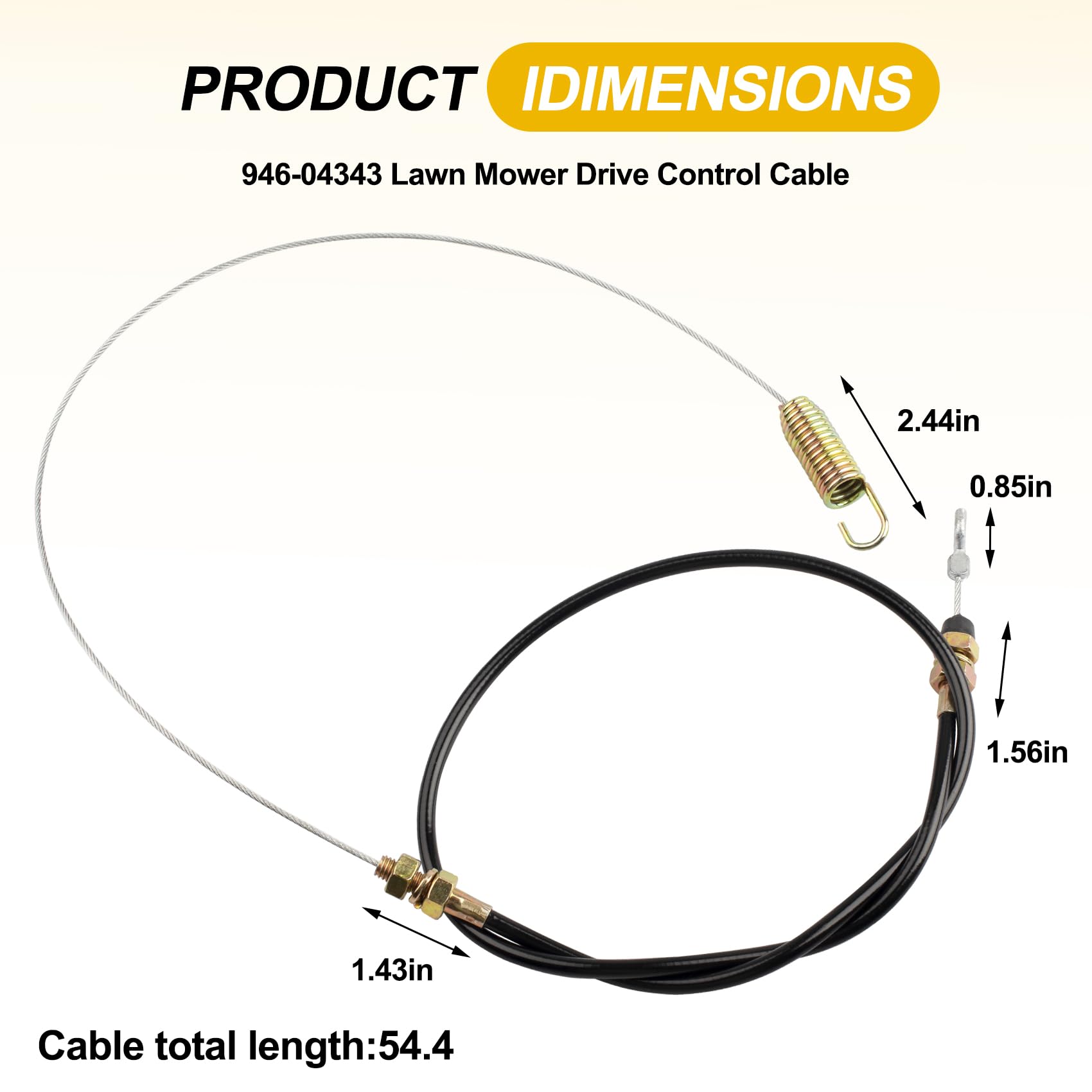 Rasenmäher-Antriebskabel 946-04343 – Passend Für Cub Cadet CC760ES & Craftsman 83,8 Cm