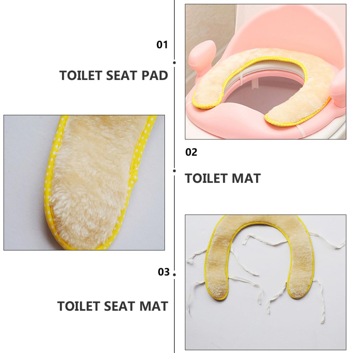Toddmomy 2pcs Toddler Toilet Seat Pad Baby Toilet Training Seat Boys and Girls Trainer Ring