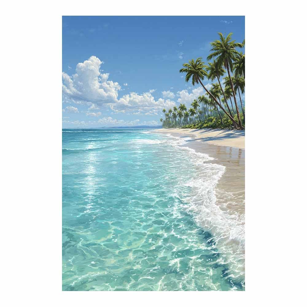 HOQIU Canvas Wall Art Tropical Pal Beaches canvas art, art print, house decor, bedroom wall decor above bed, prints for living room.(Multicolor)-80x120cm Unframed
