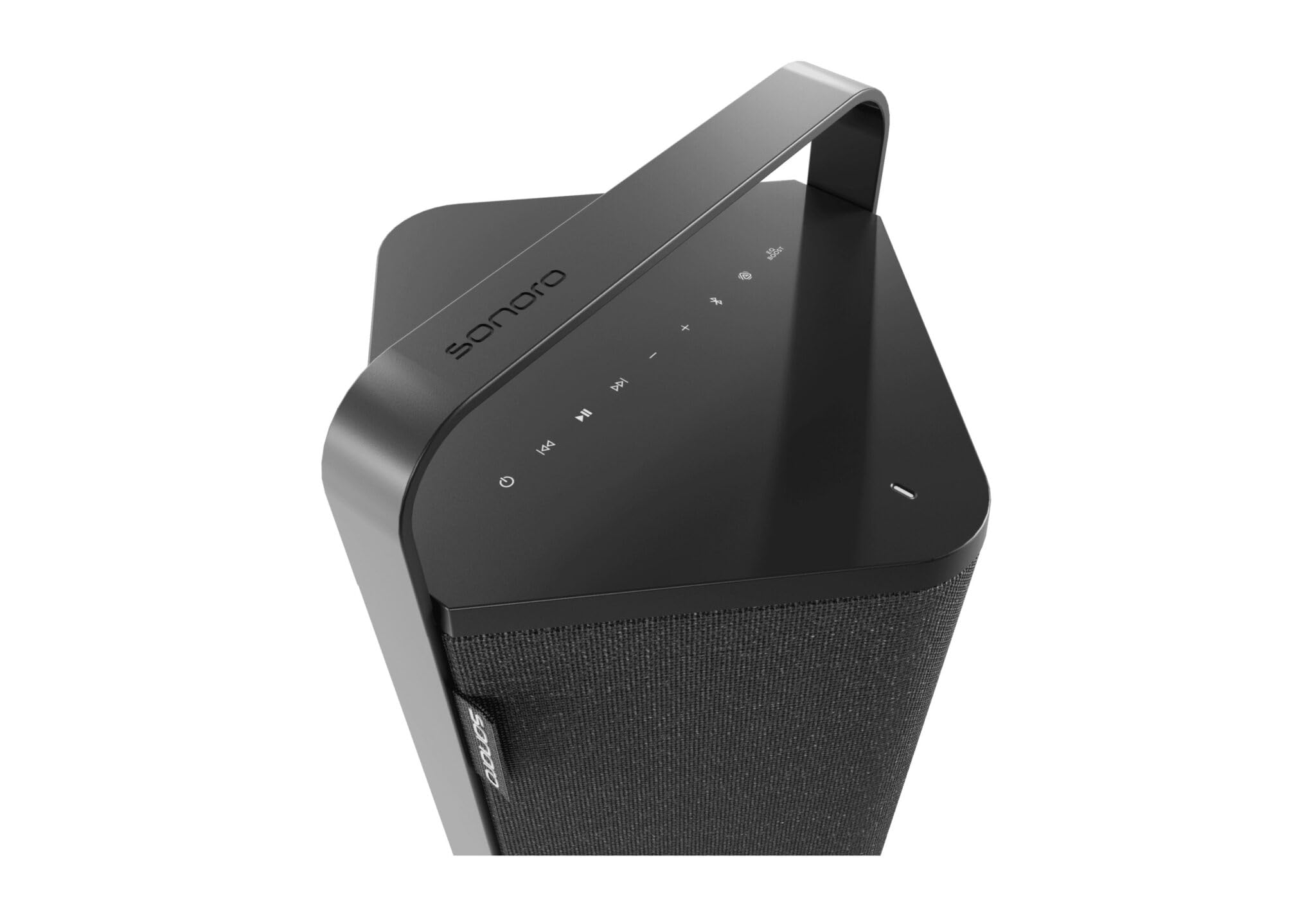 sonoro VIBES XL - Outdoor Bluetooth Lautsprecher - 360° Sound, 4×3" Fullrange-Treiber & 8" Subwoofer, IPX4 spritzwassergeschützt, 16 Std Akku, Auracast™, Premium Design für Garten & Terrasse (Schwarz)