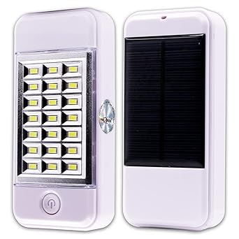 Pick Ur Needs Abs Plastic Solar Emergency Rechargeable Light 21 Smd Led With Power Bank, Wall And Light. 2500Mah Battery, 120 Volts, White
