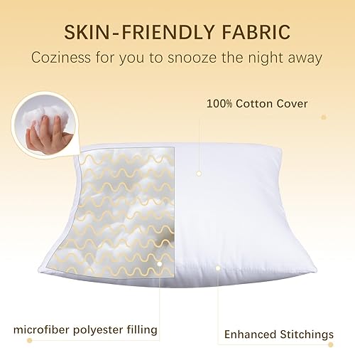 Miniatura 4 de OKBA Juego de 2 cojines decorativos de 16 x 16 pulgadas, con funda de algodón 100 %, para cama y sofá, almohadas decorativas para interiores y