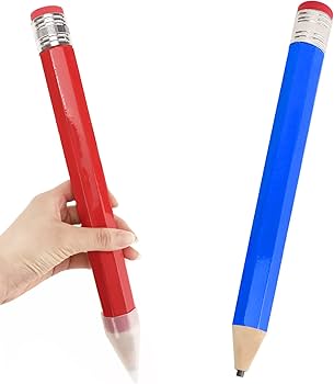 Amazon | HAIJSEVR 木製ジャンボ鉛筆 2本セット 本当に大きな鉛筆 子供