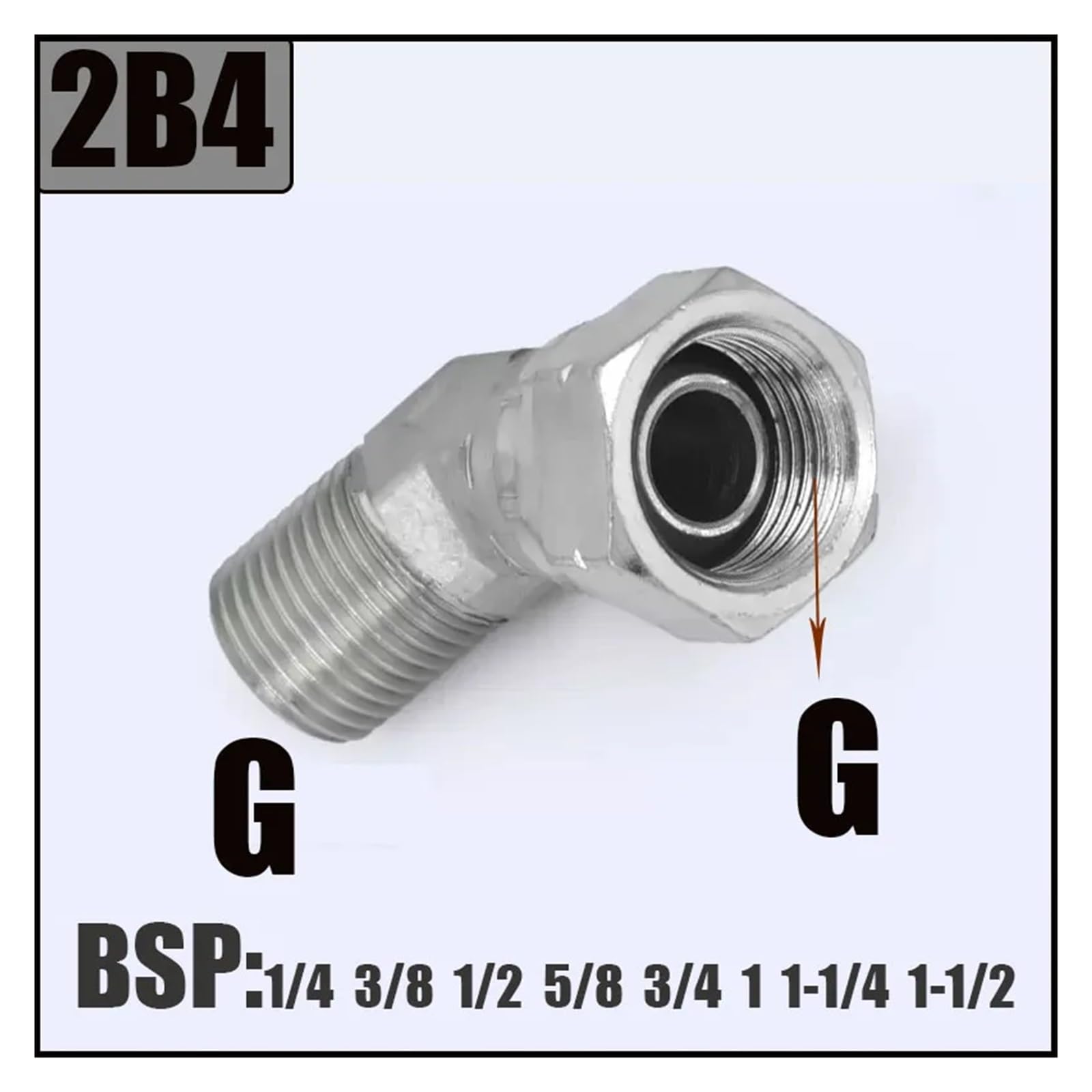 ZHGUIMING Złącze hydrauliczne 1/4 "3/8" 1/2 "3/4" 1 "1-1/4" 1-1/2" gwint żeński na męski 45 stopni złącze do montażu rur łącznik(2B4 24)