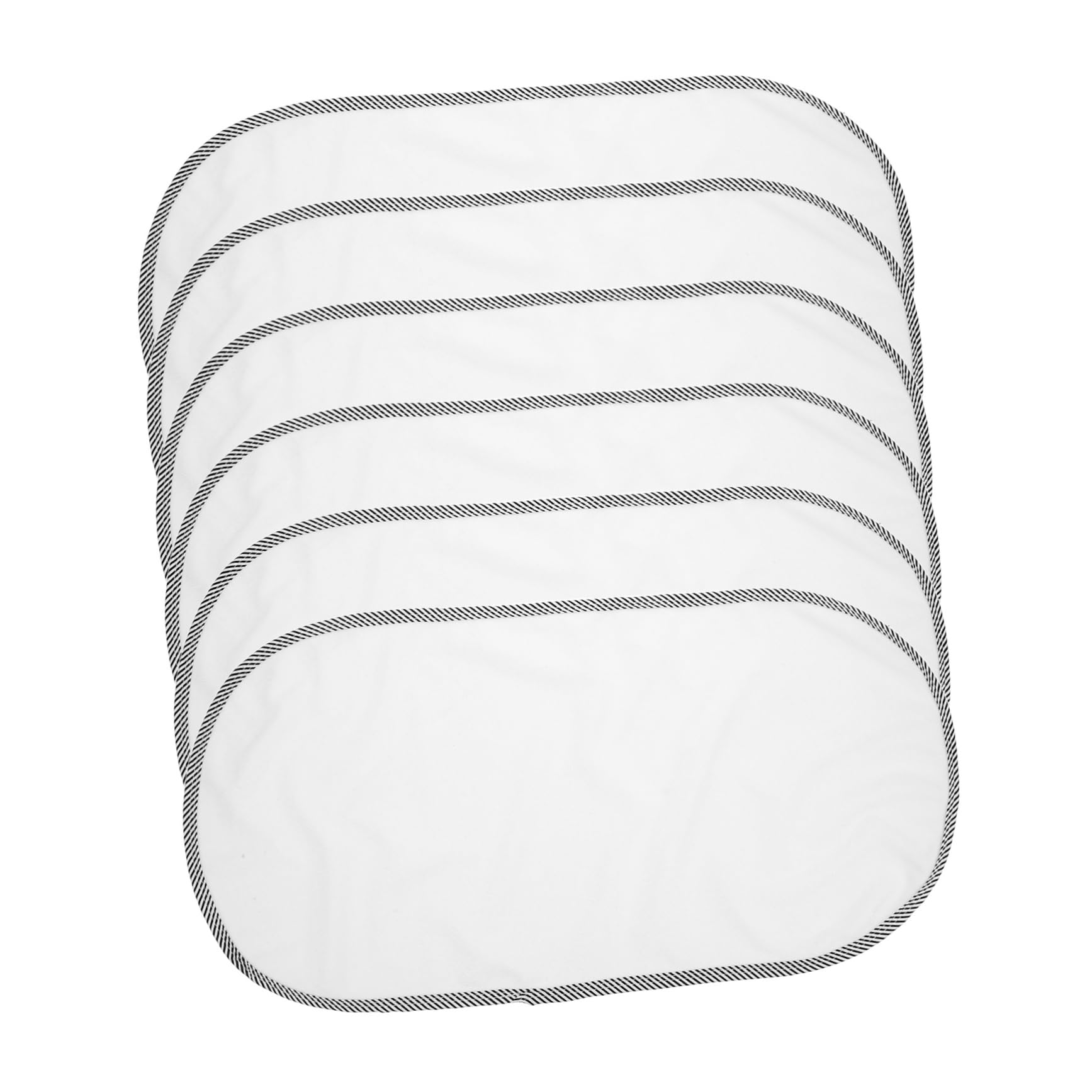 Tapete Cambiador Portátil de Viaje, 6 Unidades, Algodón Blanco