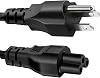 Cable de alimentación AC para laptop, 3 clavijas, 4 pies, resistente al calor, flexible y duradero, compatible con electrodomésticos, laptops, TVs, monitores e impresoras, certificado ETL, 18AWG 125V 10A 1