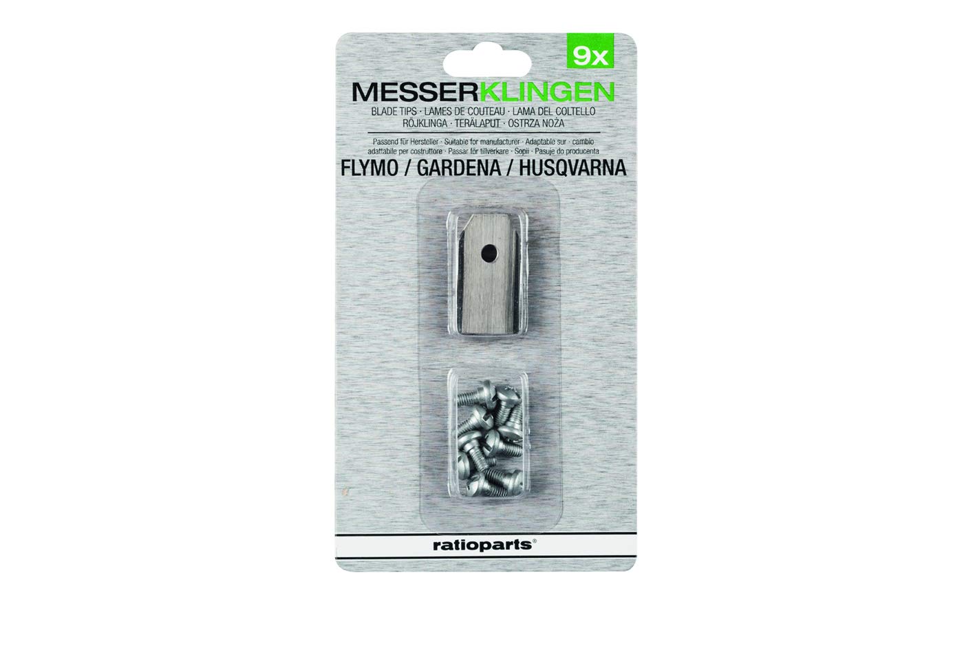 Ratioparts Messerklingen passend für Husqvarna Robomow 1-Loch inkl. Schrauben, Grau