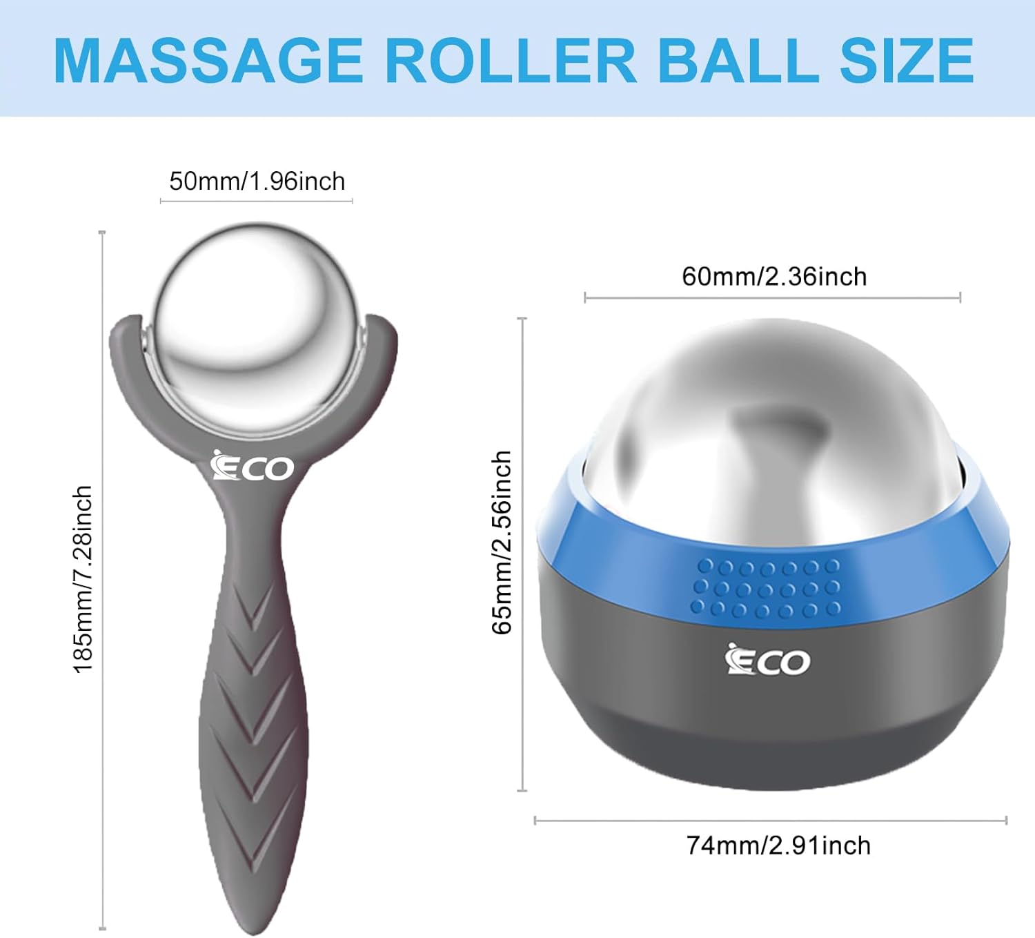 iECO Cryosphere Cold Massage Roller Ball – Ice Cold and Hot for Deep Tissue and Sore Muscle Relief of Stiffness and Stress, Body, Neck, Back, Foot, Plantar Fasciitis, Gifts for Him - Image 6