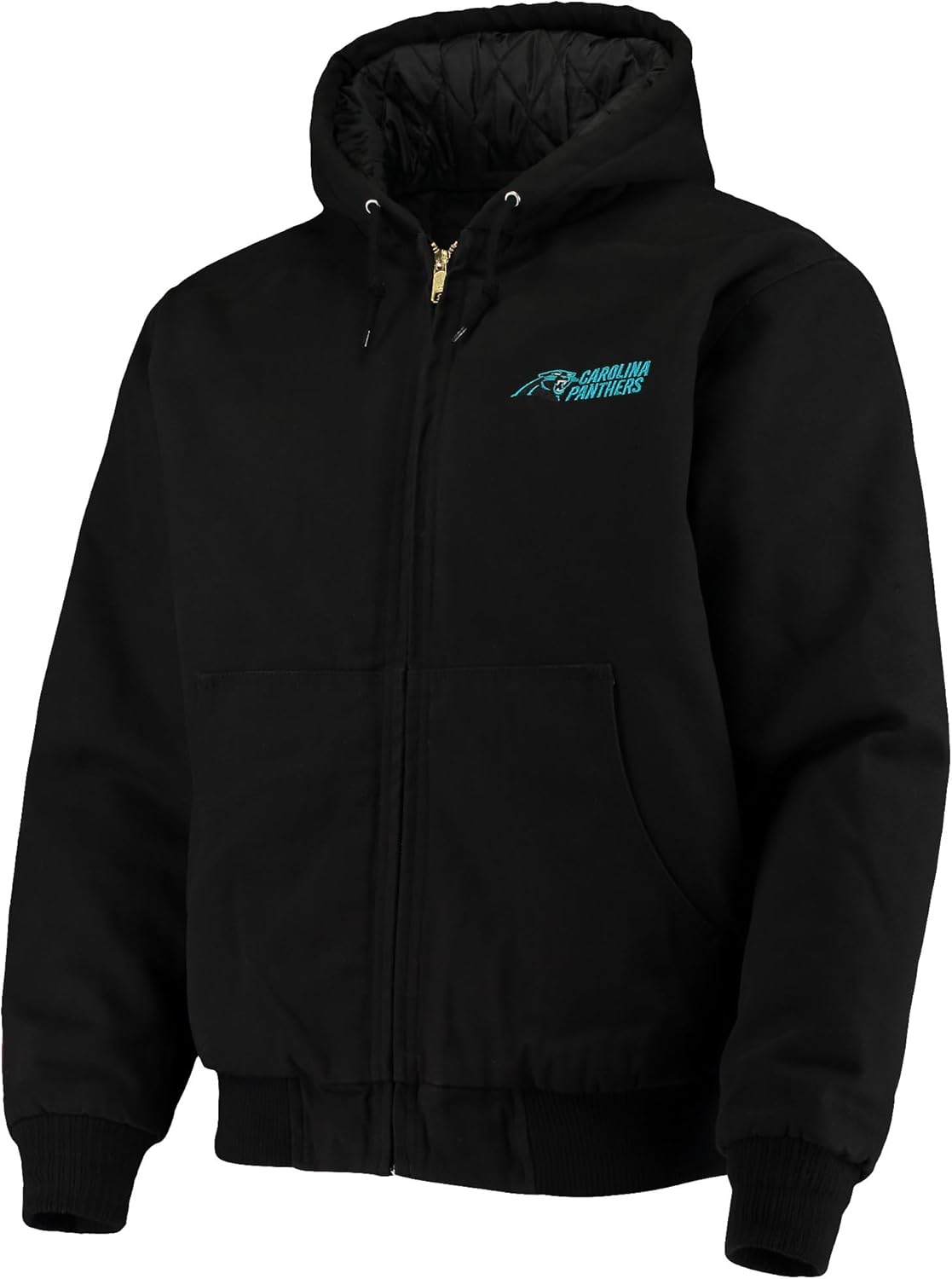 dunbrooke Men's Black Carolina Panthers Dakota Full-Zip Hoodie Jacket