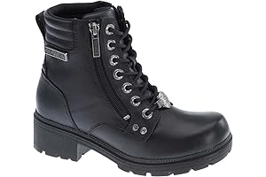 Inman Mills Women's Leather Motorcycle Boot for Enhanced Comfort and Protection