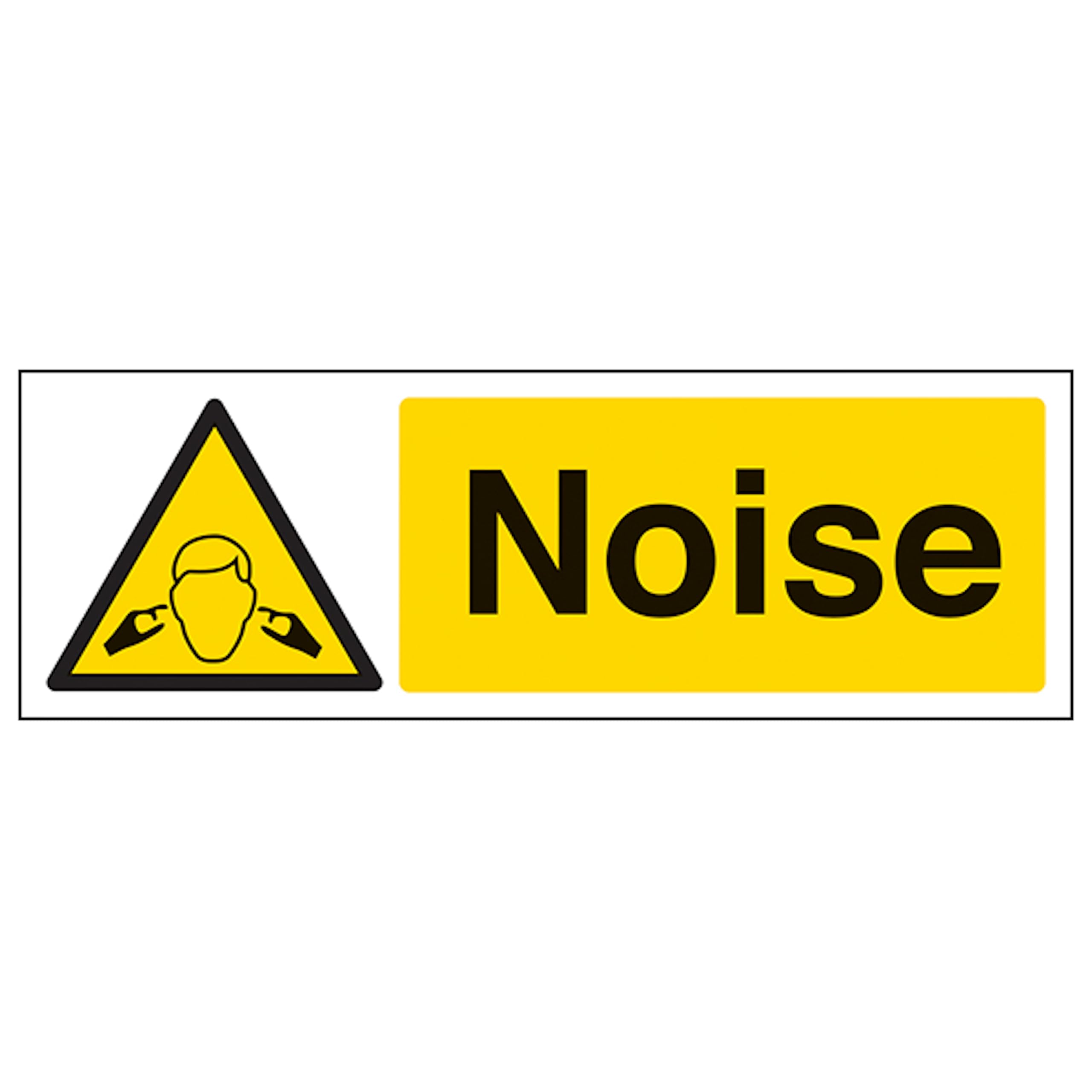 V Safety Noise - Landscape 300 x 100 mm - 2mm Rigid Plastic Safety Sign