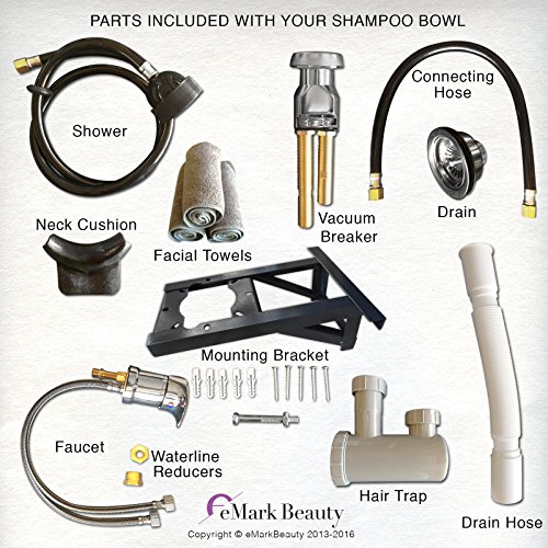 Salon Shampoo Tilt Bowl Sink Wall Mounted Reclining Shampoo Chair Tlc-B36Wt-216 #TOP6