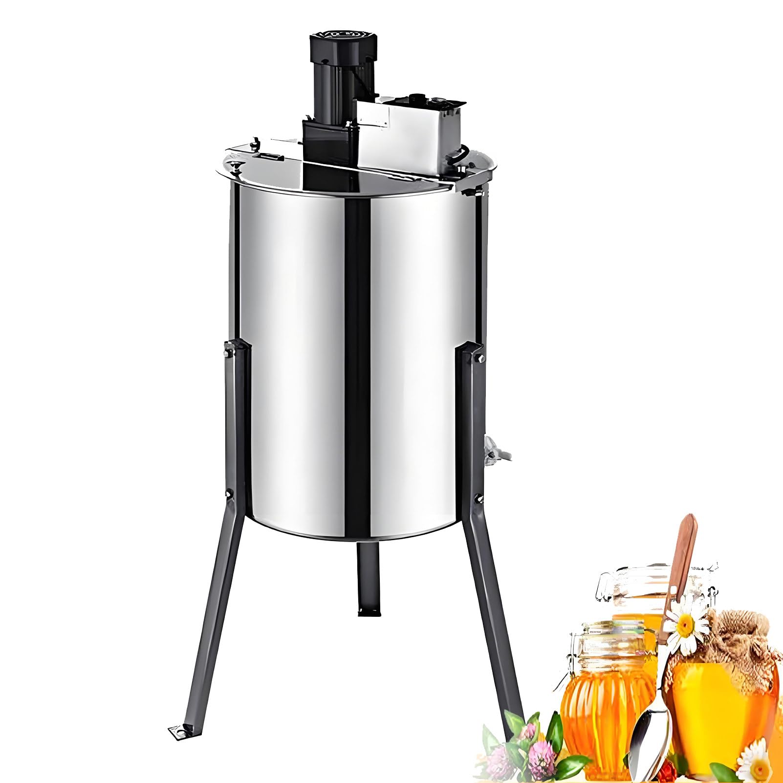 Estrattore di Mieles Elettrico Centrifuga a Tamburo per Favi Smielatore Apicoltura Radiale Attrezzatura per Apicoltura per Apicoltori Professionisti Estrarre Facilmente Il Mieles 3Frame