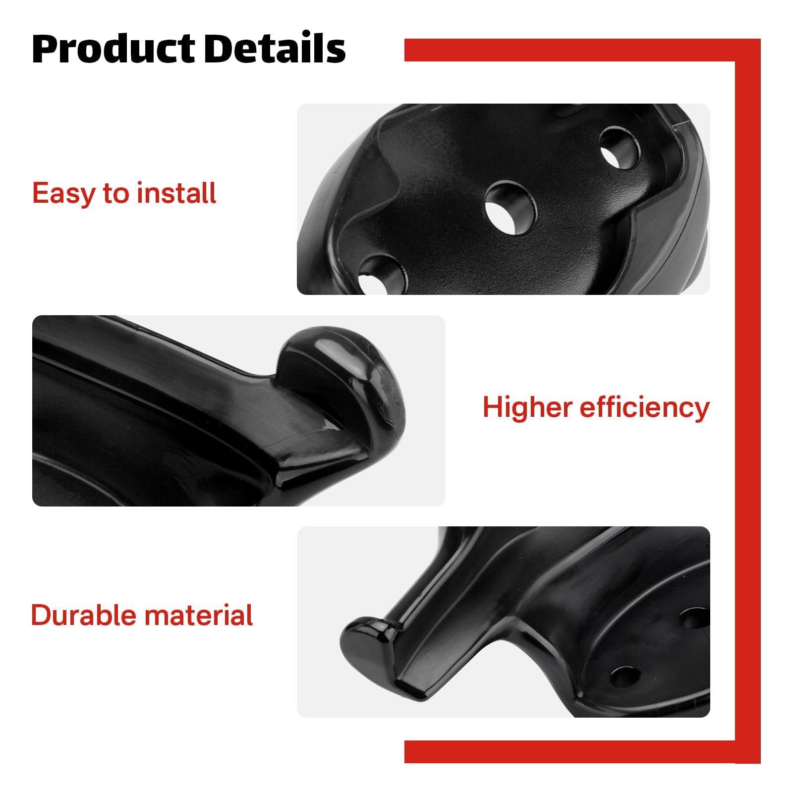 Earthtec Lot de 3 démonte-pneus en Nylon - Tête de Canard en Plastique - 20024335 - Compatible avec Snap on/John Bean