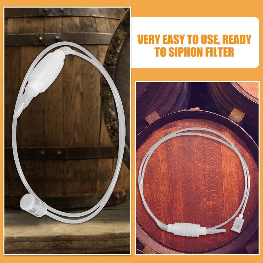 ABOOFAN Wine Siphon Tube Hose,2pcs Beer Siphon Pump Syphon Tube Hose for Home Brew Wine Making Brewing Making Supplies