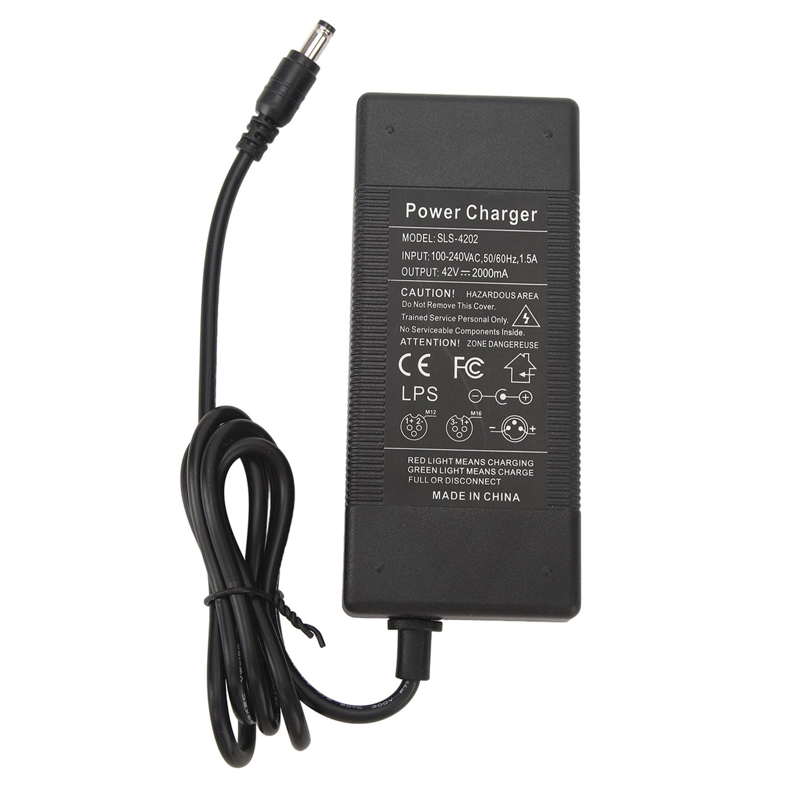 42V 2A Electric Bike Charger with Smart Fast Charging for Over Voltage Protection, Short Circuit Protection (US Plug)