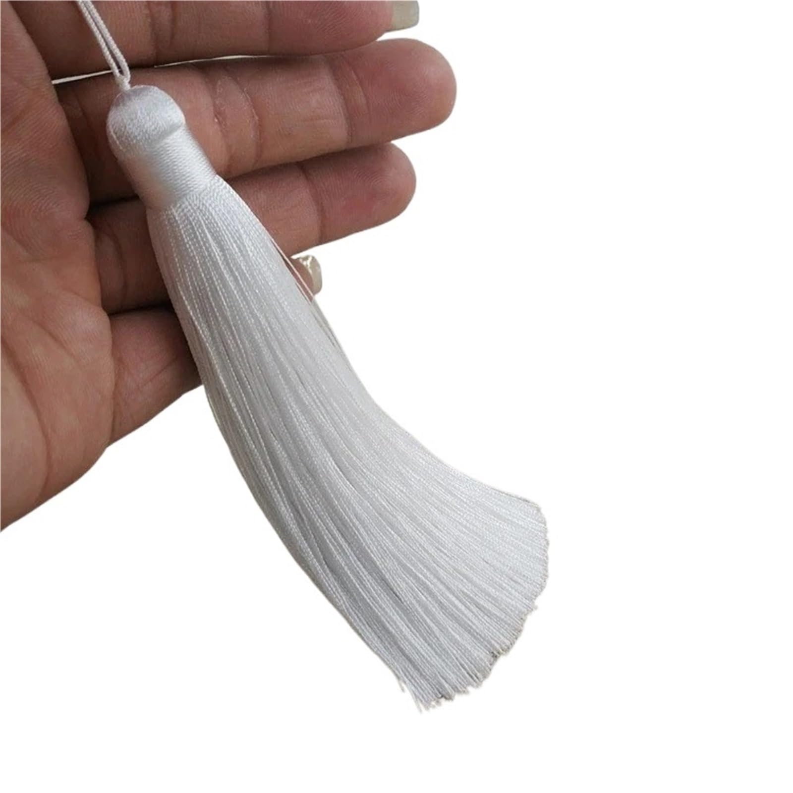 Silk Tassel Craft Decor, Silk Tassel Multicolor(White 12cm)