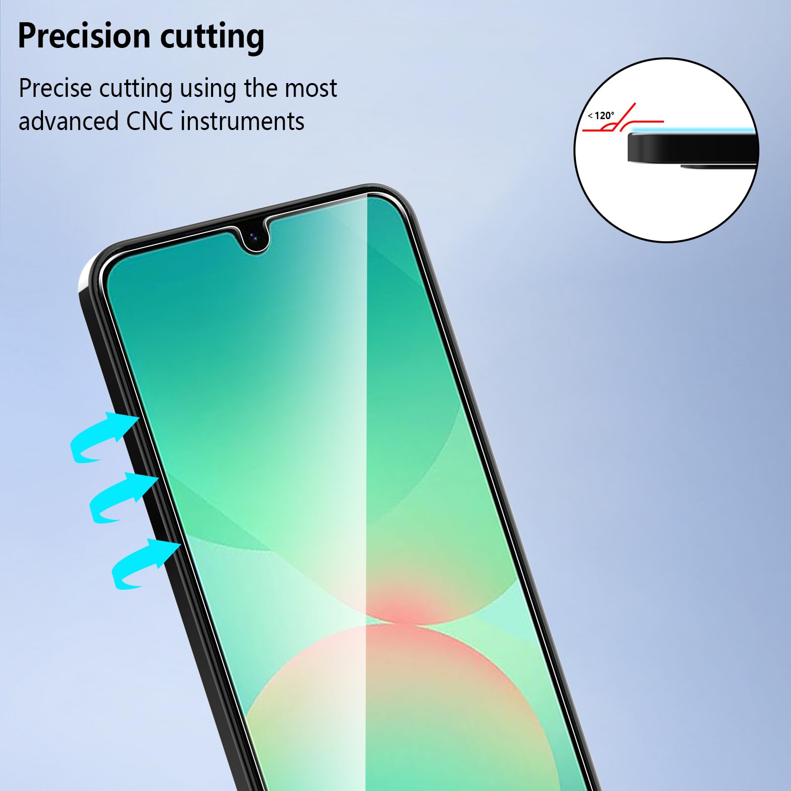 [3 Pezzi Vetro Temperato per Samsung Galaxy A26 5G,Durezza 9H Anti Graffio,Anti-Impronte Senza Bolle,Pellicola Protettiva per Samsung A26 5G