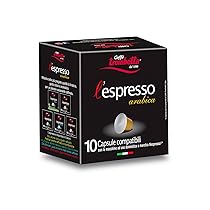 Caffè Trombetta L’Espresso, Capsule Compatibili Nespresso, Arabica – 1 Confezione Da 10 Capsule