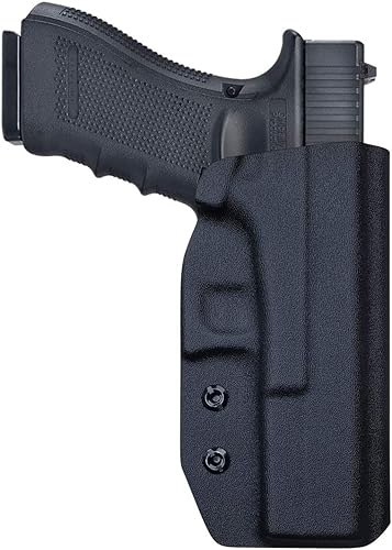 Funda Glock 19, funda Glock 17 OWB Kydex compatible con Glock 19 19x / Glock 23 25 32 / Glock 17 22 31 / Glock 26 27 30s - Cintura exterior de 1.5-2