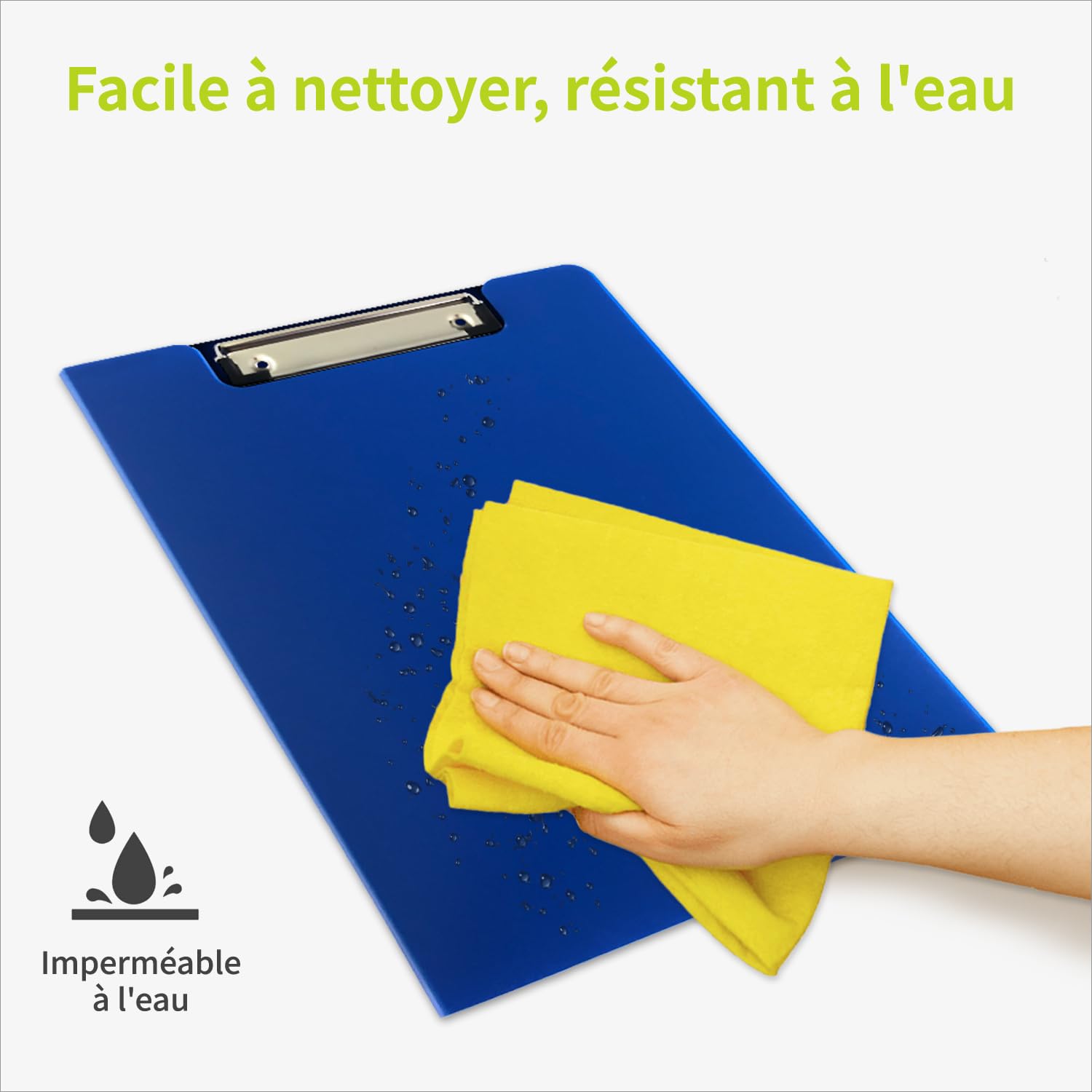 ACROPAQ Porte-Bloc à Rabat A4 Bleu Foncé en PP durable