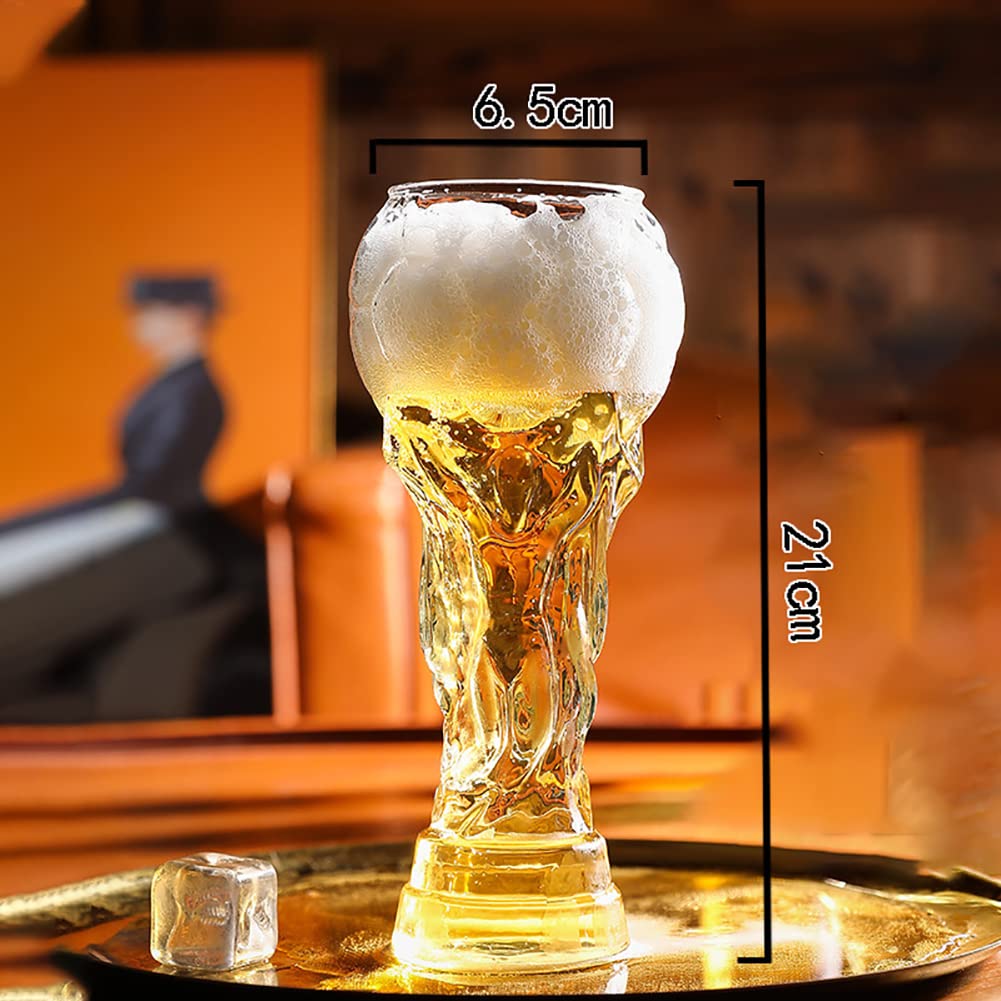 2022 World Cup szklanka do piwa-kreatywna piłka nożna Hercules kufle do piwa spersonalizowane-kryształowe szklanki do pucharu świata, domowe artykuły do ​​piwa Party Bar (600ML)