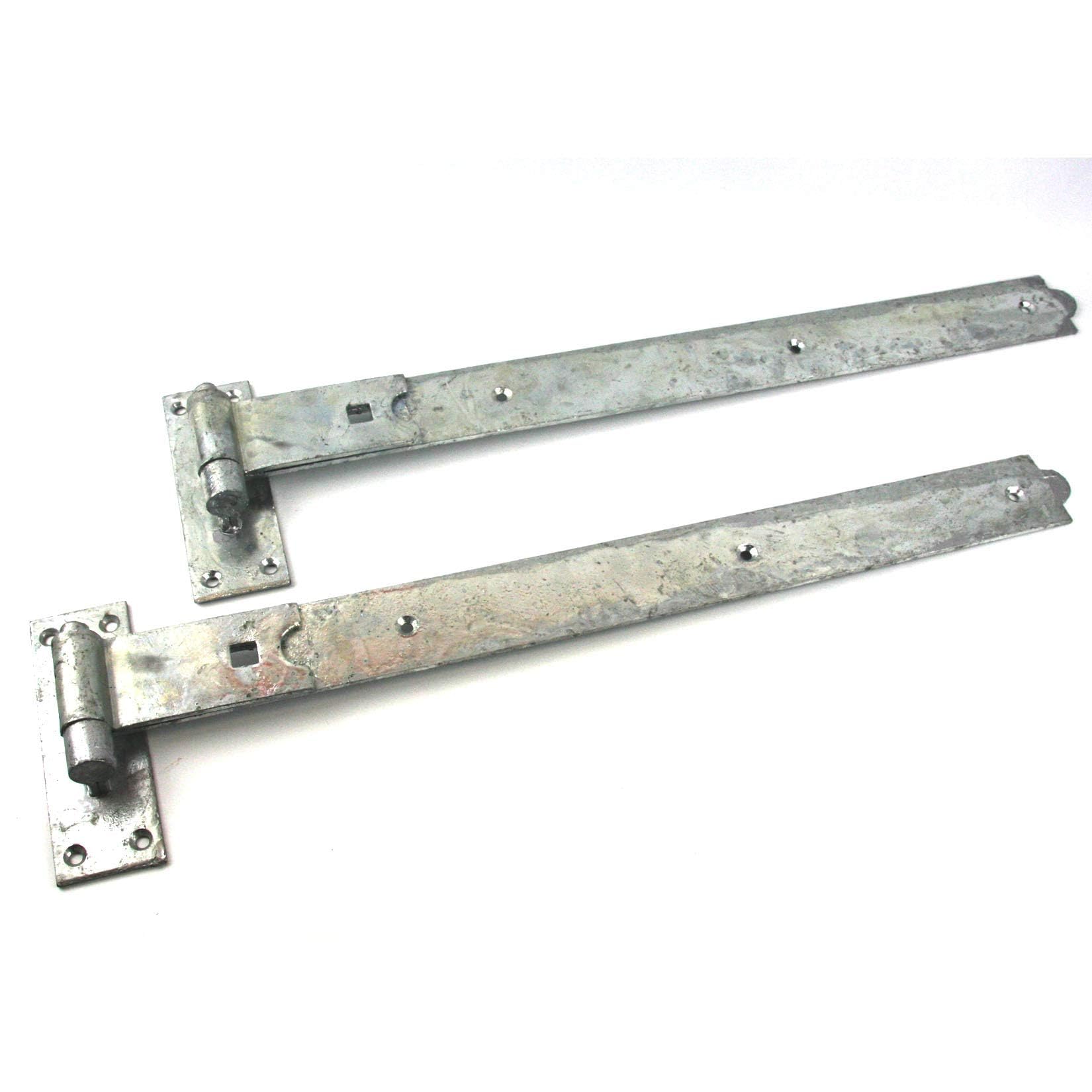 Wyre Direct Gate Hinges Straight 750mm 30" Pair Galvanised Heavy Duty Hook And Band Stable