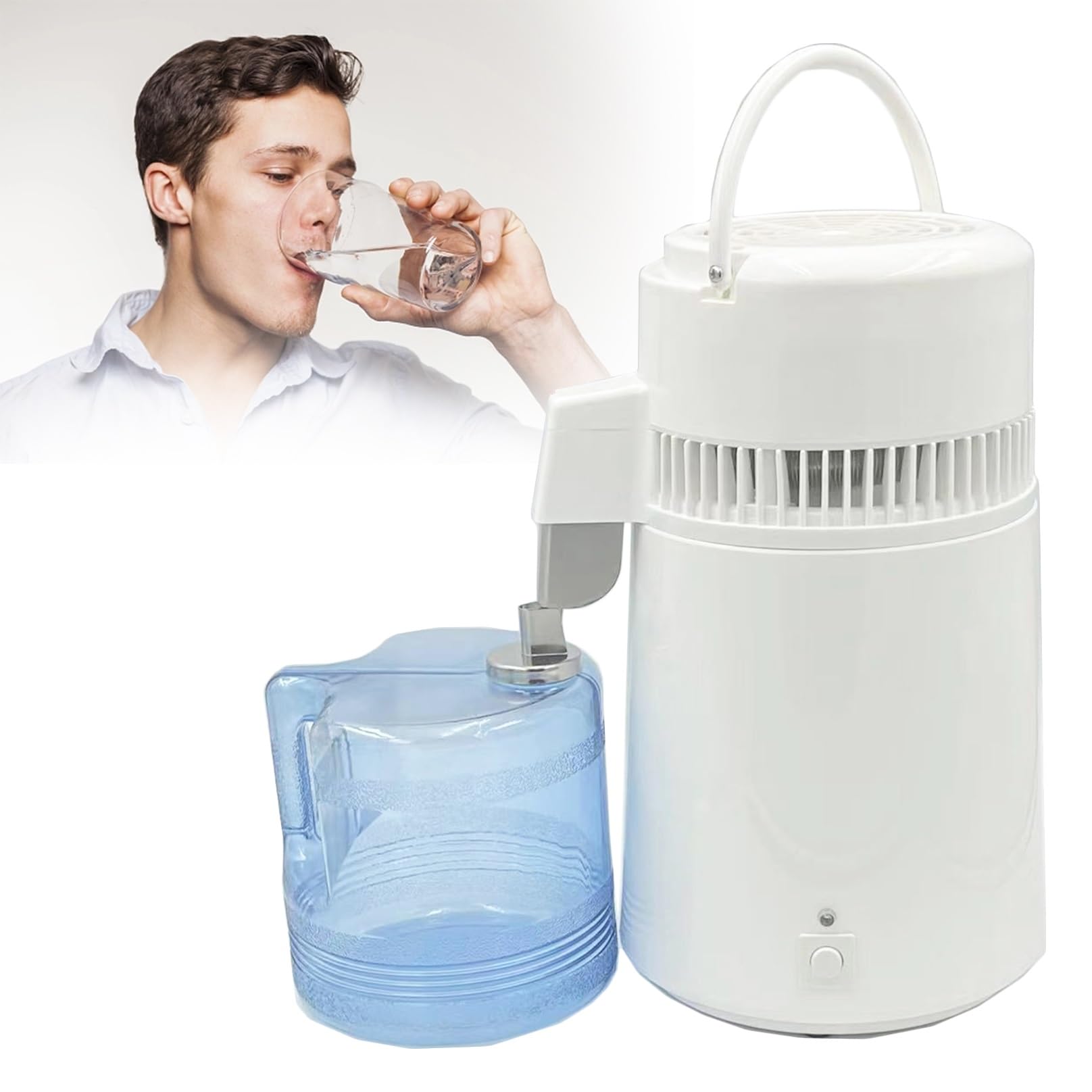 Máquina Destiladora De Agua De 4 litros, Destiladora De Agua Pura De 750W For Laboratorio, Encimera Doméstica, Oficinas, Clínica Dental