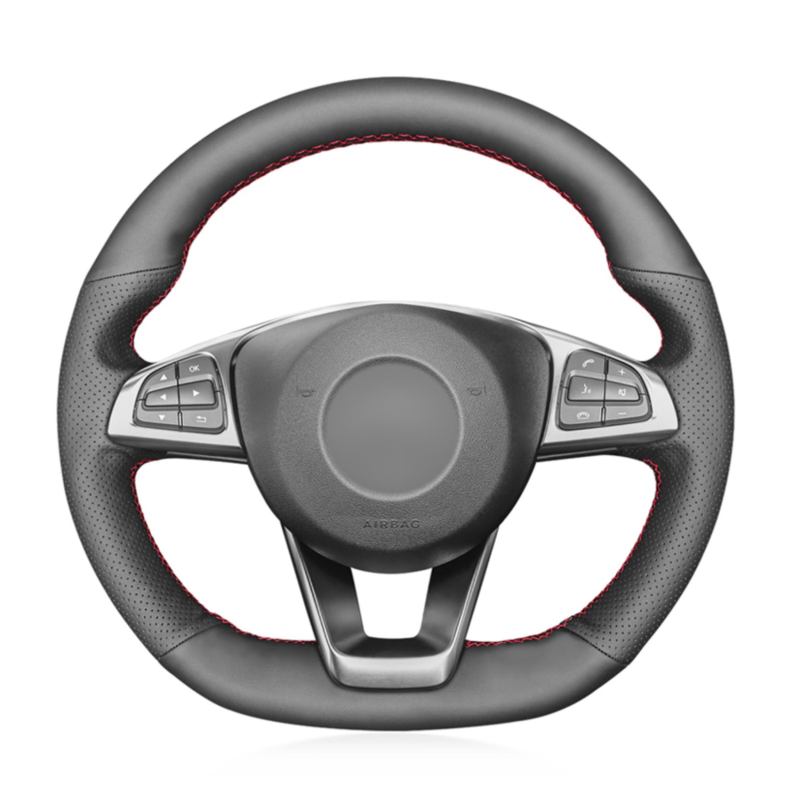 VBCXGV Leder-Lenkradbezug Handgenäht - Für Mercedes Benz Modelle