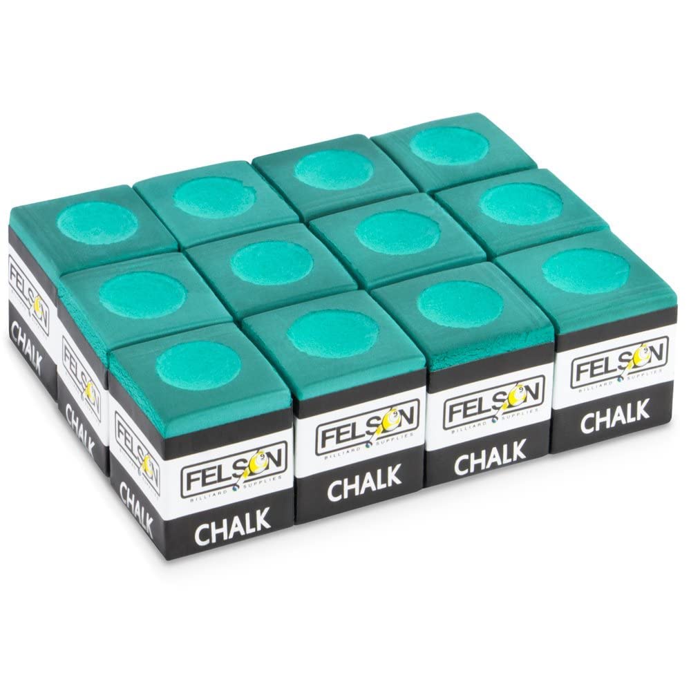 Felson Pool Chalk Cubes | Pool Table Accessories for Table Billiards | Pool Cue Chalk & Storage Box