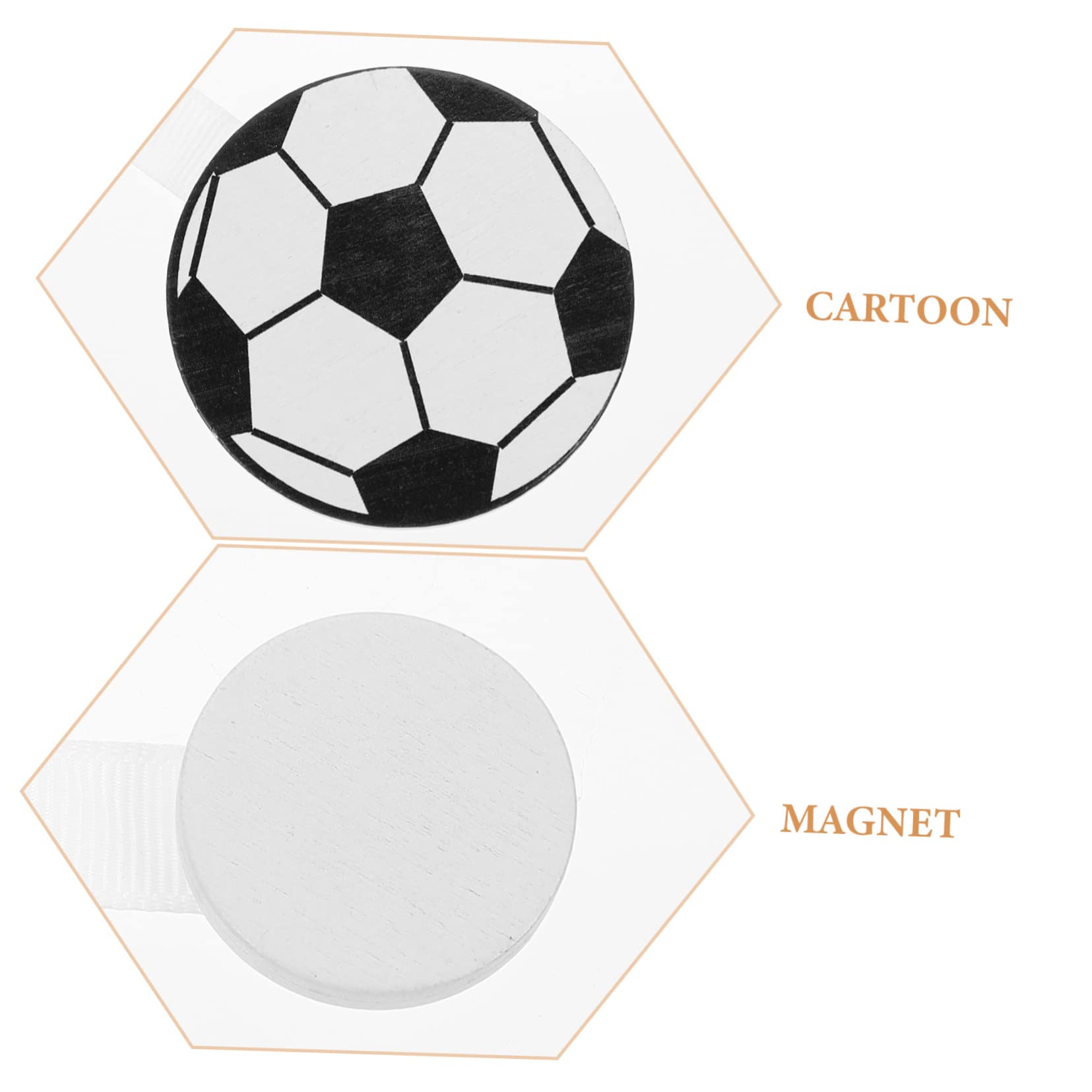 ABOOFAN 8 Pièces Boucle de Rideau de Dessin animé Clip de Boucle de Rideau Crochets de Rideau de Football Agrafe Salon aimants Fermoir de Rideau créatif Cordes de Rideaux de fenêtre Bois