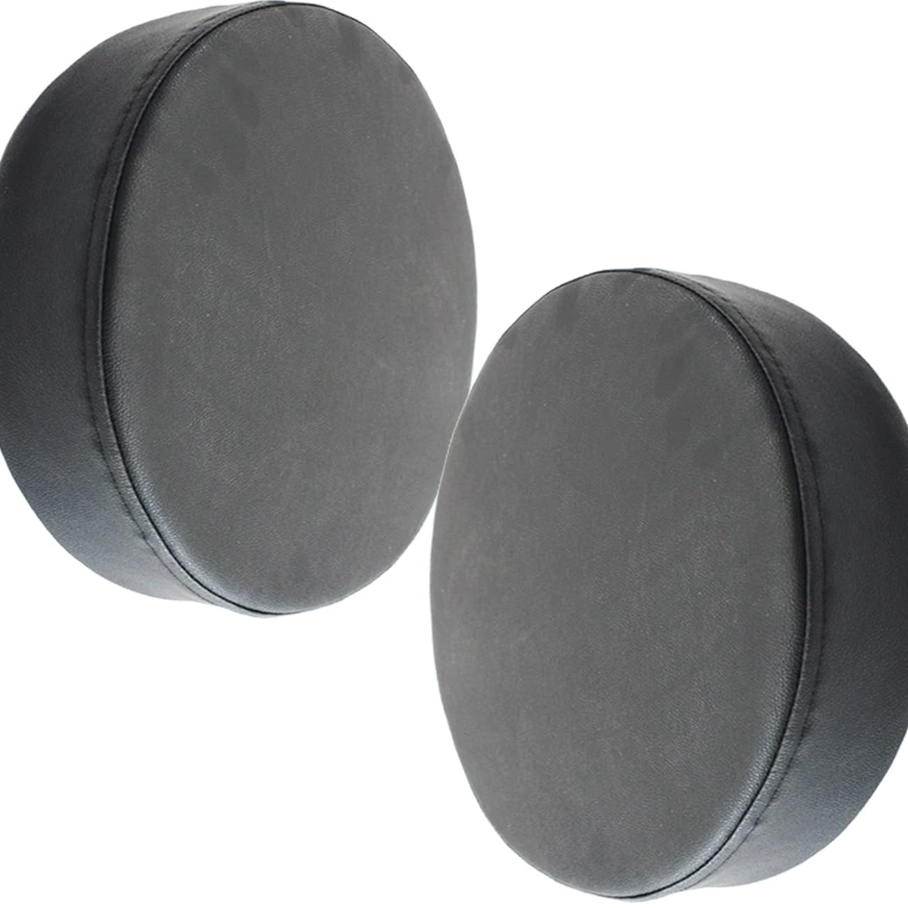 SDNAM Patio Waterproof Chair Seat Pad Comfortable Memory Foam Pad Round Outdoor Slip Chair Seat Cushion Thickened Leather Replacement Pad for Patio Furniture Home Garden(G17,2pcs 45X45X5cm)