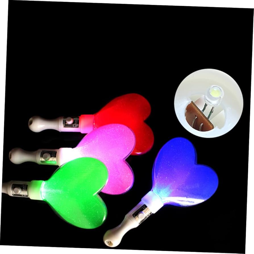 グラスハート　ペンライト Amazon.co.jp: Alasum 4個 ペンライト ハート ペンライト ライブ