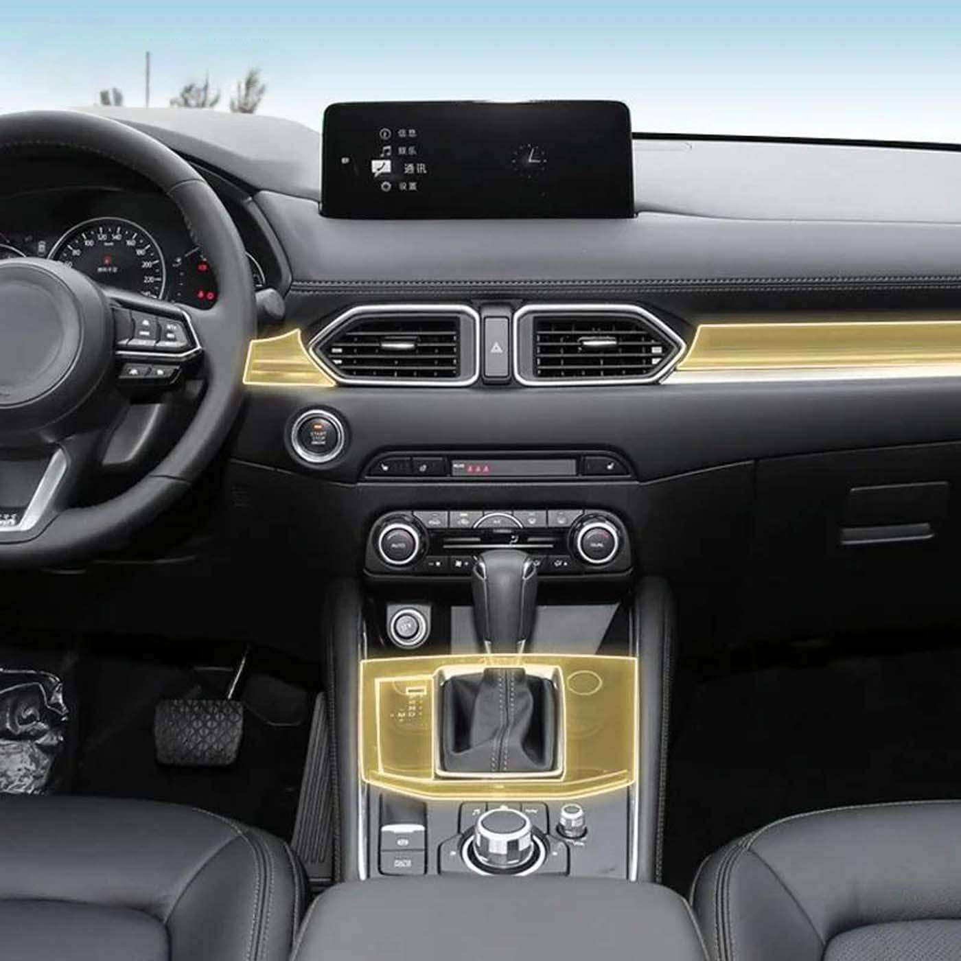 Generic Car Interior Paint Protection Film Console Transparent TPU Film, for Mazda CX-5 2017-2025(Set/LHD)