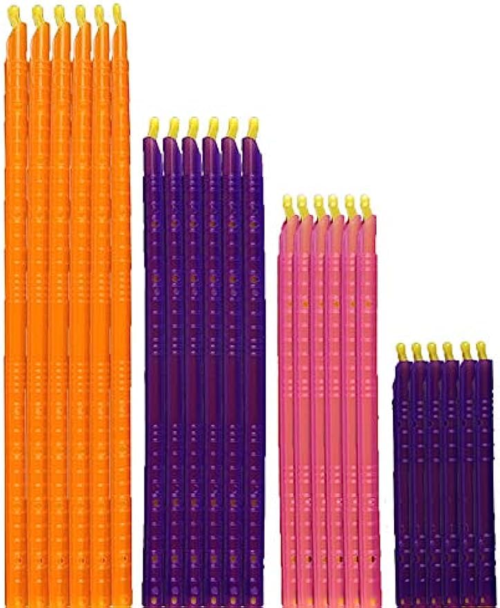 24 Pcs Chip Clips Plastic Bag Sealer Sticks Colorful Food Sealing Clips Fresh-Keeping Sealing Rod (4 Sizes)