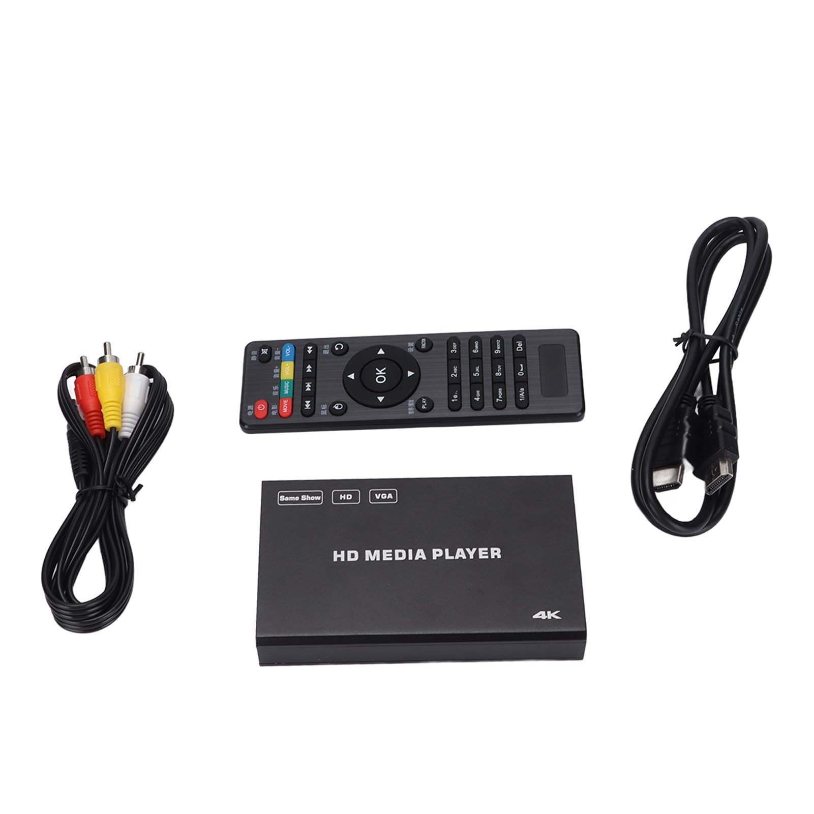 Odtwarzacz Multimedialny 4K HD Interfejs Multimedialny H.265 HD i Wyjście VGA Nanotechnologia Wielofunkcyjny Odtwarzacz Multimedialny Obsługa Wyświetlacza Telewizyjnego 4K 60 Klatek na(Wtyczka UE)
