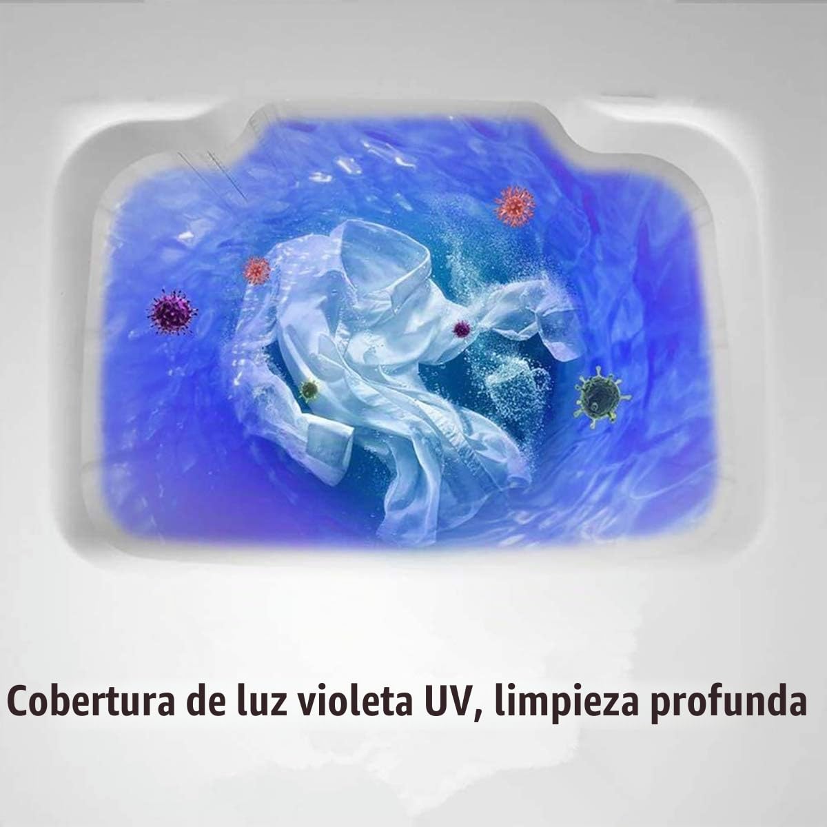 Lavadora portátil 7KG Capacidad Total Lavado Individual Centrifugado Deshidratación Limpieza Profunda UV Compacto para Acampar Dormitorios Apartamentos Habitaciones,Blue