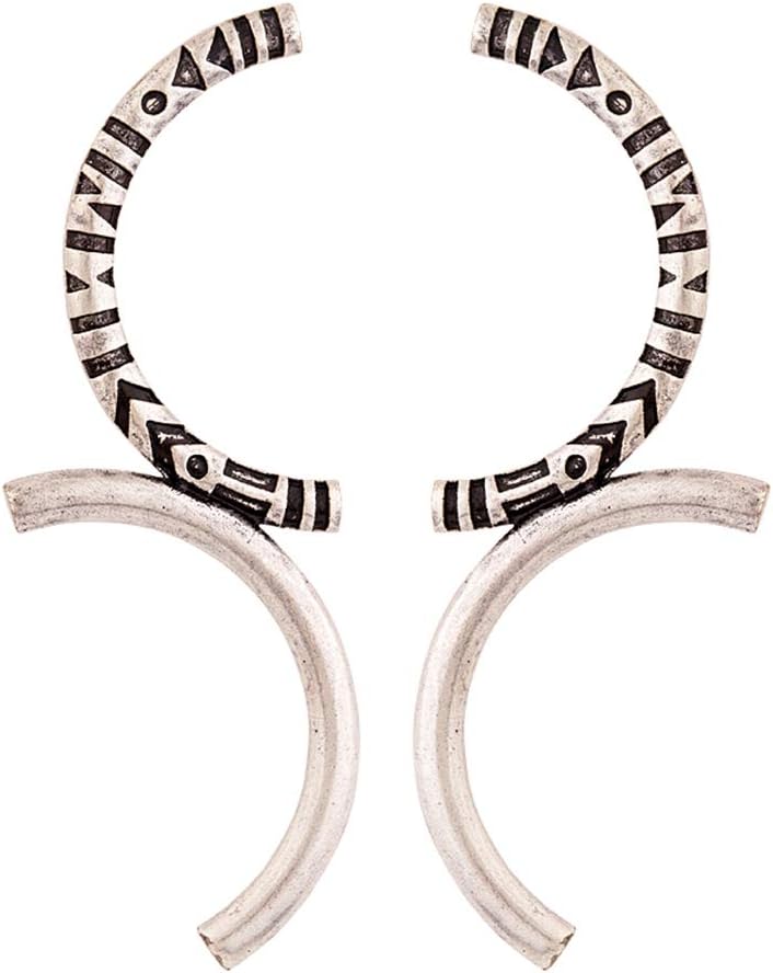 Voylla Aztec Bar Half Circle Earrings