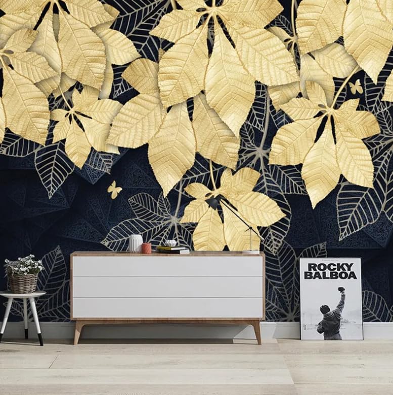 Papier peint mural 3D fleur rouge pour agrandir visuellement un couloir étroit