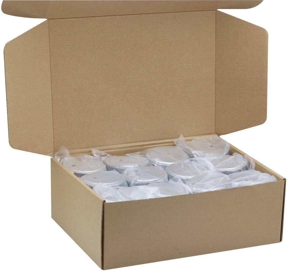 Puszka na świece 24 sztuki, 150ml, pojemniki na świece, słoiki do produkcji świec - dostępne w kolorze srebrnym, czarnym, złotym (Silver)
