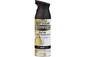 Rust-Oleum 245197 Universal Furniture Spray Paint, 12 oz, Satin Black