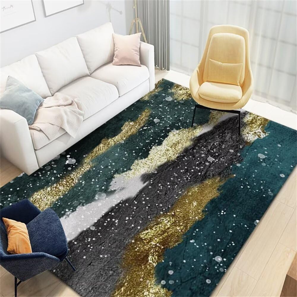 Tapis chambre bebe vert et gris tapis de sol minimaliste abstrait 160x220