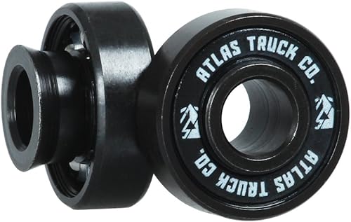 Atlas Truck Co. Rodamientos opacos con espaciadores de rodamientos incorporados, rodamientos de bolas sellados de goma con espaciador interior