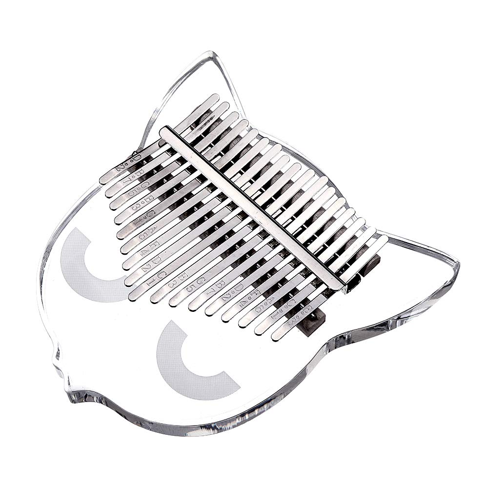 VIDOO Kalimbas en Acrylique Transparent 17 Touches